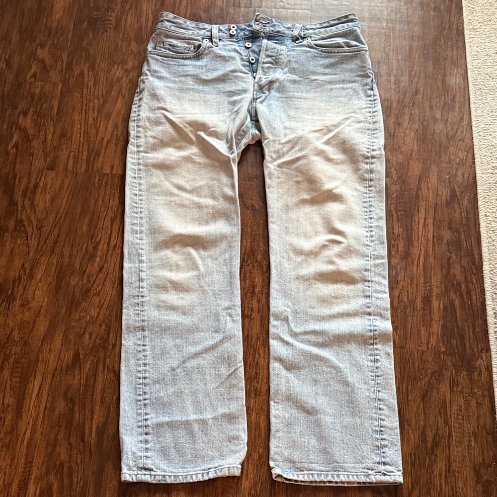 Diesel Men's Faded Blue Straight Jeans